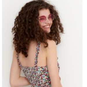 Kwiatowa sukienka wiskozy wiskozy mini