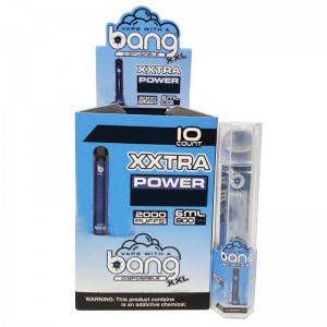 Bang XXL jednorazowe pióro Vape Electronic Papierosy Urządzenie 800mAh Bateria 6ml Pods Puste Oryginalne opary 2000 Puffs Zestaw Hurtownie