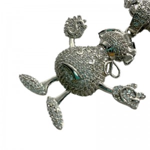 Micro Intaid Cyrkon Humanoid Moda Wisiorek