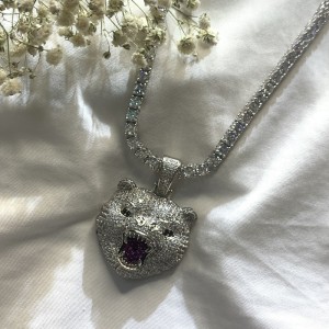 Hip-hop inkrustowany wisiorek tygrysa wisiorek