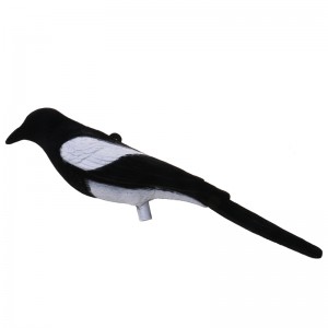 Plastic Flocked Magpie Decoy Bait Strzelca Pułapka Pułapka Polowanie Decoy Bird Do Outdoor Polowanie Akcesoria