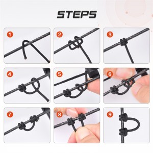 Elong Outdoor 280083 Łucznictwo D Pętle Liny 5 cali Łucznictwo Łucznictwo Porcja Wątek D Pętla Rope Release Materiał Nocking D Loop Rope String