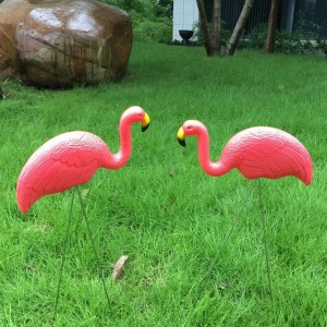 Plastikowa symulacja Flamingo Dekoracja Dziecka Outdoor Ozdoby Ozdoby Żywicy Flamingo Figurki Ogród Festiwal Ślubny Wystrój Ogrodnictwo