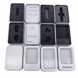 Chiny Hurtownie Grade Food Grade Małe prostokątne puszki puszek USB Flash Disk Cyna w magazynie (87 mm * 60 mm * 18mm)