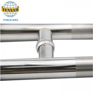 Konfigurowalnanowoczesna rura okrągłe rury h ze stalinierdzewnej przesuwne drzwi drzwi do łazienki akcesoria do drzwi prysznicowych