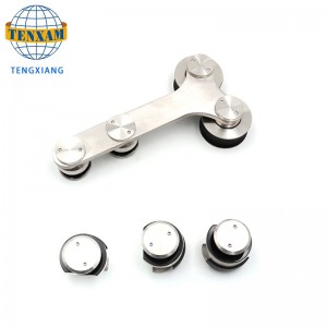 Gorąca sprzedaż Produkty Wiszące Koła Ze Stali Nierdzewnej Szkło Drzwi Szkładowe System drzwi przesuwnych