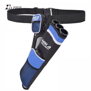 Nika Archery 430021 RH Blue Color Quiver do przechowywania strzałek 3 Tube Hip Całkowita Szkolenia Łucznictwo Arrow Quiver