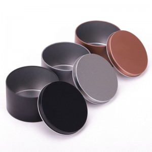 8 uncji czarny blaszany świeca jar aromaterapia opakowań metalowych jar 85 * 50mm