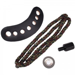 Elong Outdoor 470017 Wrist Sling Brown Color Skórzany Metalowy Gromet do łucznictwa Związek Bow Fotografowanie