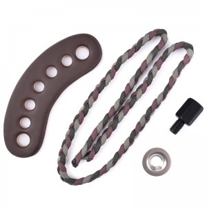 Elong Outdoor 470011 Wrist Sling Leather Metal Gret Grey Color do łucznictwa Związek Fotografowanie