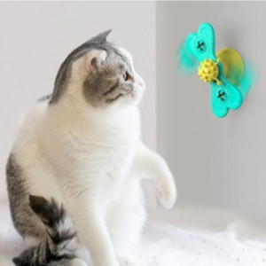 Kot wiatrak zabawki śmieszne masaż obrotowy kot zabawki z kotów zębów do czyszczenia zwierząt domowych