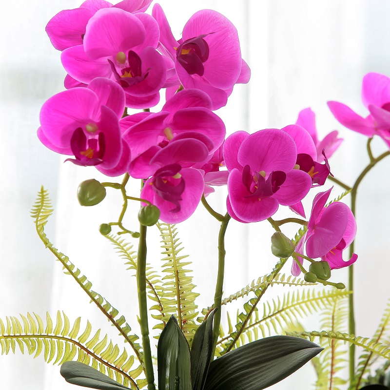 Gorąca sprzedaż czerwona sztuczna orchidea z wysoką jakością