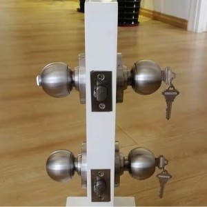 7204 Knob drzwi Cylindryczny kluczowy funkcja wejścia zewnętrznego Chrome wykończenie, ANSI/BHMA Klasy 2 Klamienne drzwi do ciężkiego użycia