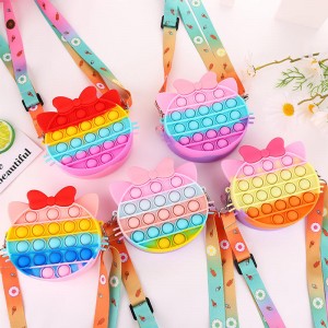 Bubble Fidget Toy Torebkina ramię, silikonowe pop bańki Fidget Torebki