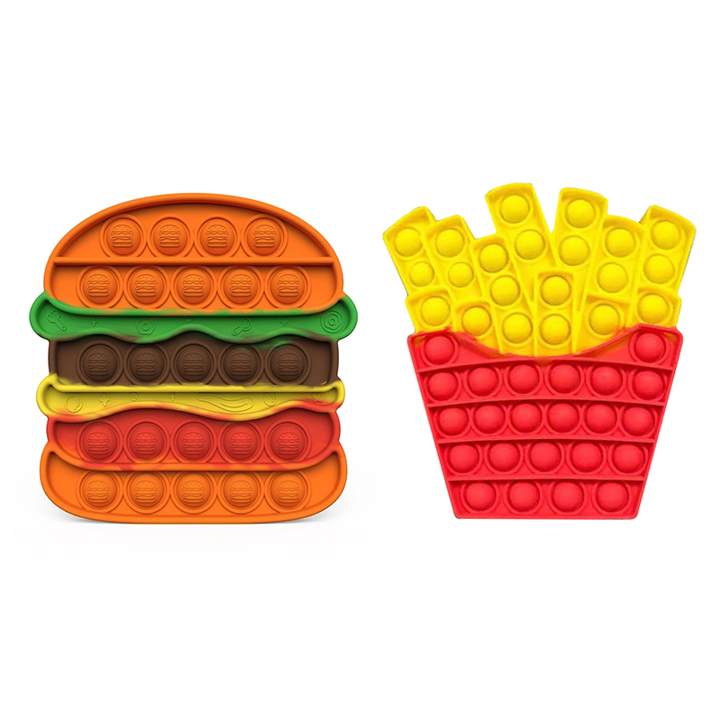 Silikonowa bańka Bańka Hamburger Fidget Zabawka, Autyzm Specjalne Potrzeby Naprężenia Reliever Antystress Fidget Zabawki
