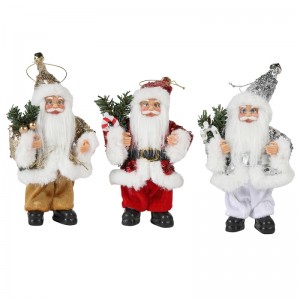 3 Sztuk 8 Cal Boże Narodzenie Santa Claus Ozdoby Dekoracje Drzewo Wiszące Figurki Kolekcja Lalka Wisiorek Małe Tradycyjne wakacje