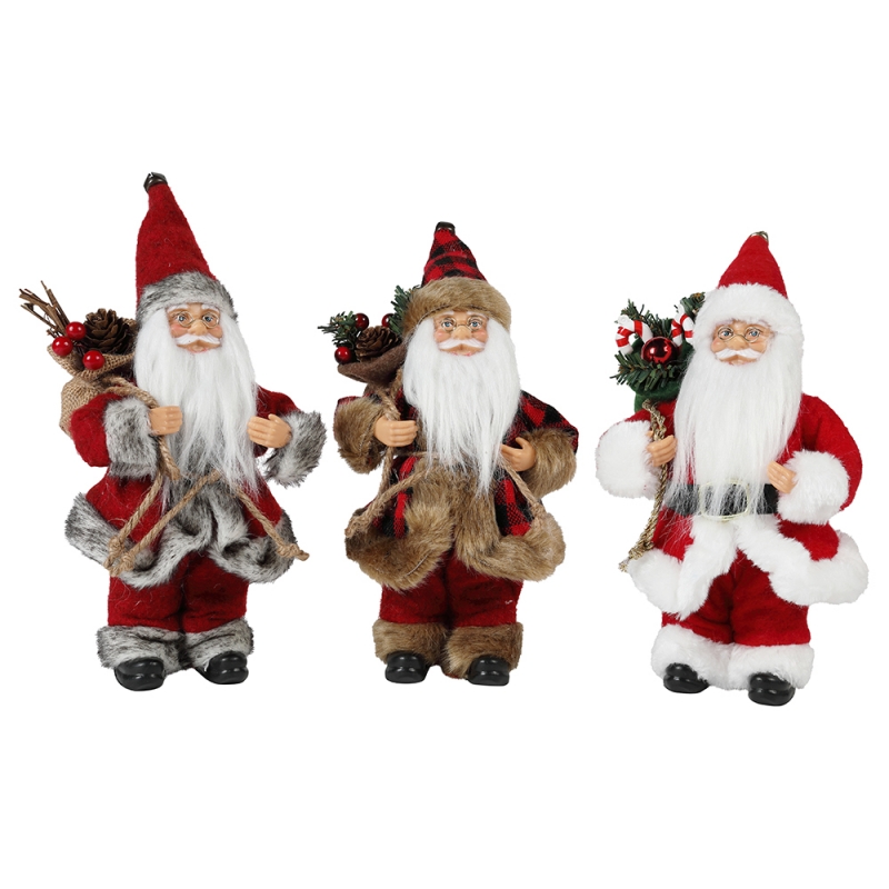 9 cal 3 sztuk Boże Narodzenie Santa Claus Ozdoby Dekoracji Drzewo Wiszące Figurki Kolekcja Lalka Wisiorek Małe Tradycyjne PCW