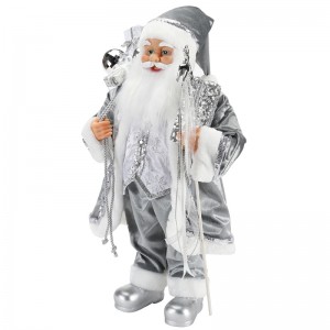 45 ~ 62 cm Boże Narodzenie stojący Santa Claus Ornament Dekoracji Kolekcja Figurki Figurki Wakacyjny Festiwal Xmas Pluszowy Niestandardowy przedmiot