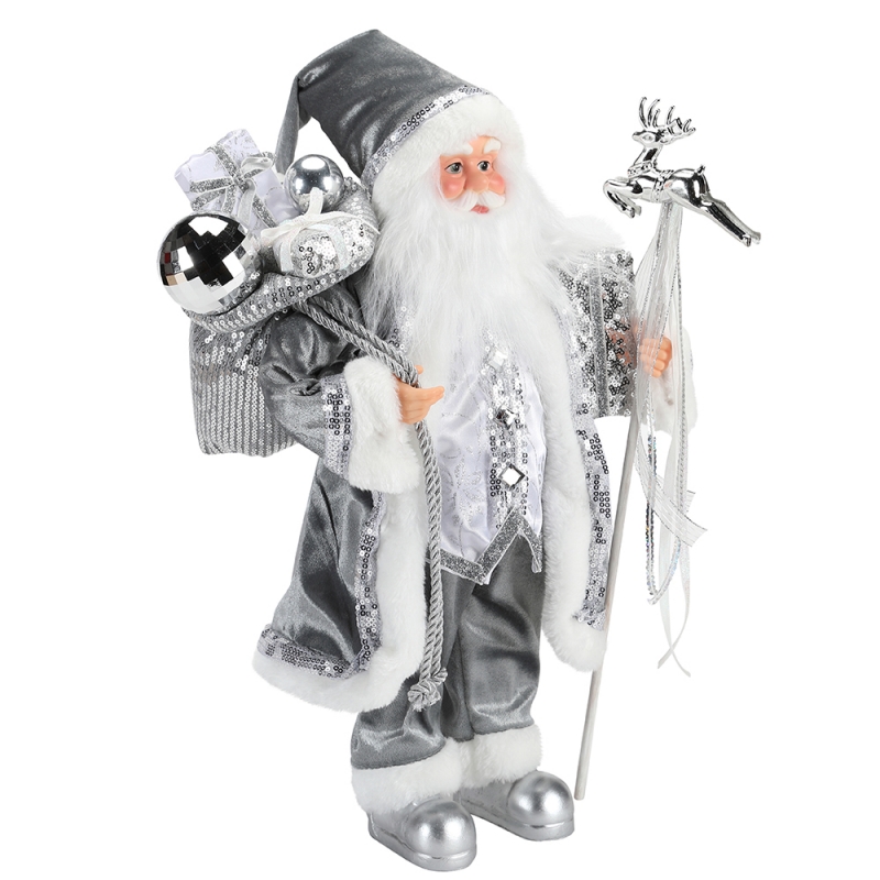 45 ~ 62 cm Boże Narodzenie stojący Santa Claus Ornament Dekoracji Kolekcja Figurki Figurki Wakacyjny Festiwal Xmas Pluszowy przedmiot