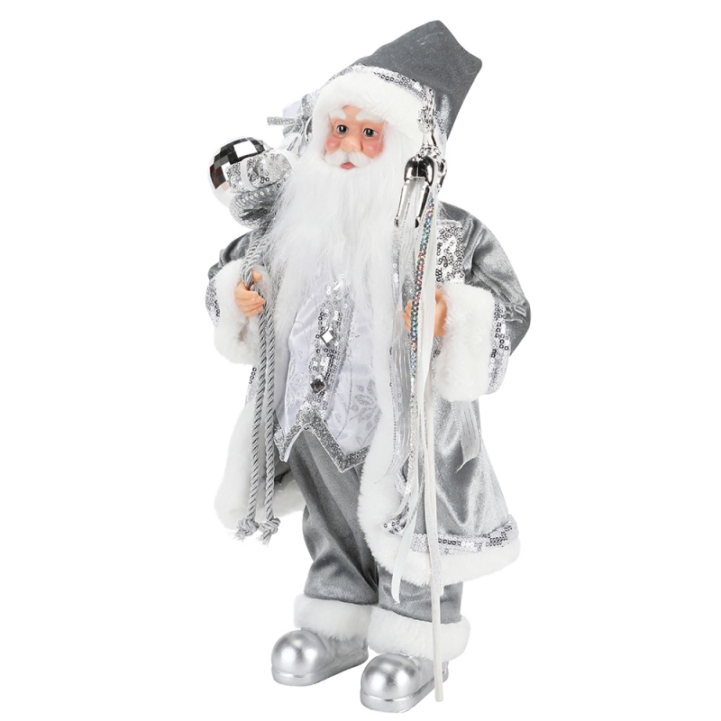 45 ~ 62 cm Boże Narodzenie stojący Santa Claus Ornament Dekoracji Kolekcja Figurki Figurki Wakacyjny Festiwal Xmas Pluszowy przedmiot