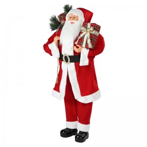 30 ~ 110 cm Boże Narodzenie stojący Santa Claus Ornament Dekoracji Festiwal Wakacyjny Kolekcja Figurka Tradycyjna Xmas Istrata
