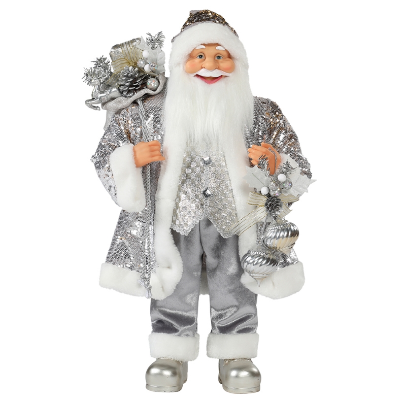 30 ~ 110 cm Boże Narodzenie stojący Santa Claus Ornament Dekoracji Festiwal Wakacyjny Figurka Kolekcja Tradycyjne Boże Narodzenie