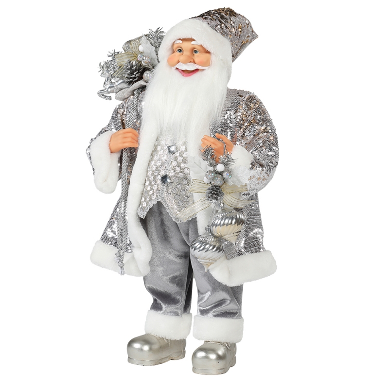 30 ~ 110 cm Boże Narodzenie stojący Santa Claus Ornament Dekoracji Festiwal Wakacyjny Figurka Kolekcja Tradycyjne Boże Narodzenie