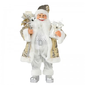 30 ~ 110 cm Boże Narodzenie Santa Claus Ornament Deluxe Dekoracji Festiwal Wakacyjny Kolekcja Figurki Tradycyjne Boże Narodzenie