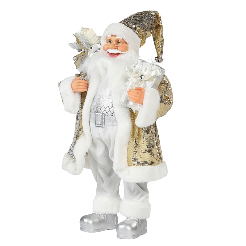 30 ~ 110 cm Boże Narodzenie Santa Claus Ornament Deluxe Dekoracji Festiwal Wakacyjny Kolekcja Figurki Tradycyjne Boże Narodzenie