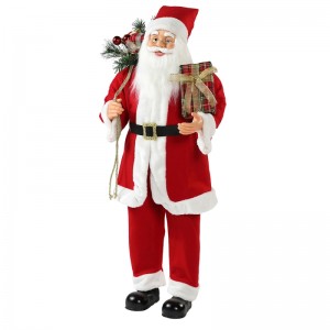 30 ~ 110 cm Boże Narodzenie stojący Santa Claus z torbąna prezent ornament ozdoba tradycyjna kolekcja figurki serii xmas