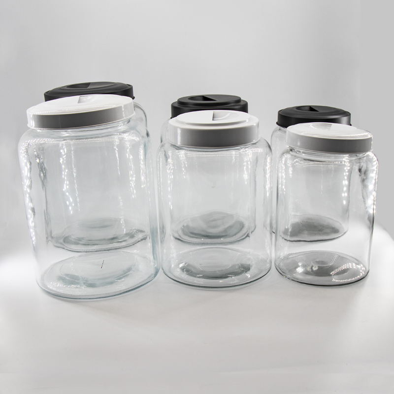 Wyprzedaż szklane słoiki do przechowywania żywności Słoiki z metalowymi pokrywami do kuchni
