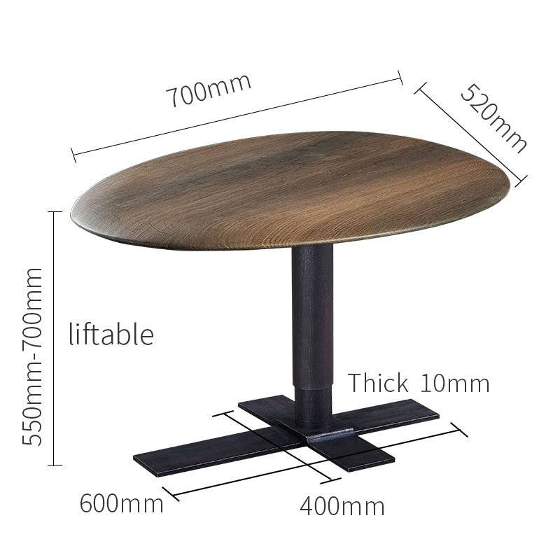 Nowoczesne orzechowe stołowe drewniane drewniane stołowe podnośnik wielofunkcyjny wysokość regulowana sofa stół boczny