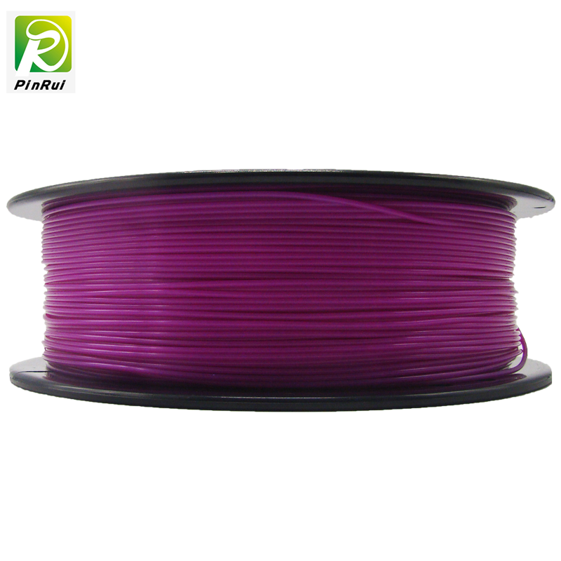 Pinrui Wysokiej jakości 1 kg 3D PLA drukarki włókno przezroczysty purpurowy kolor