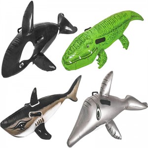 Czarny Whale Nadmuchiwany Row Float Row Dzieci Pływanie Pierścień Nadmuchiwany Wieloryb