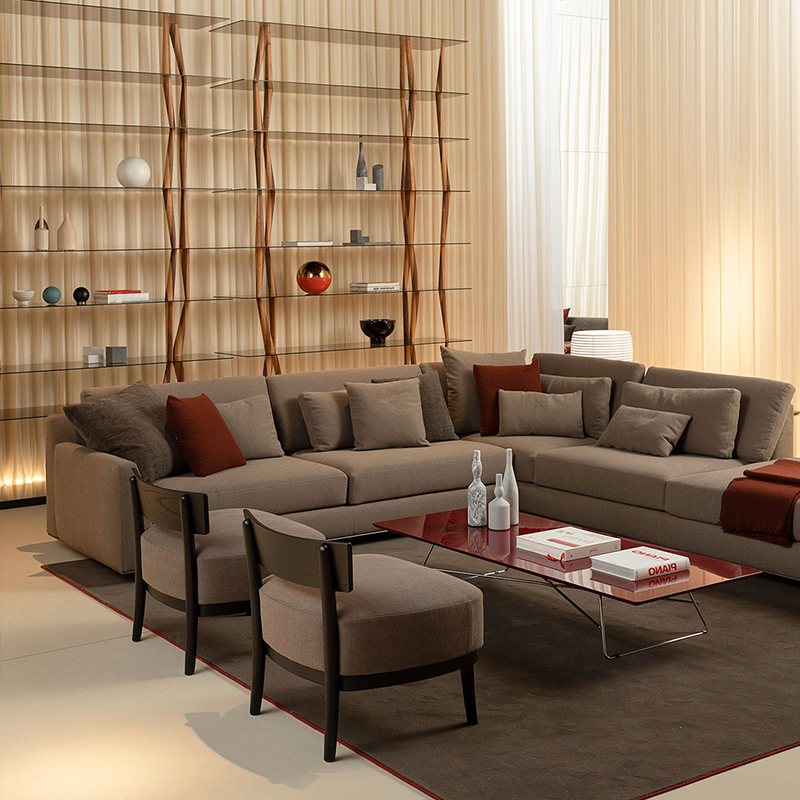 Nowoczesny design meble zestaw tapicerowany home salon drewniana rama akcent pojedyncza sofa krzesło