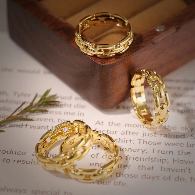 9k N10K N14K N18K REAL GOLD RING Biżuteria Prezenty dla kobiet w żółtym złotymnWhite Gold N Rose Gold