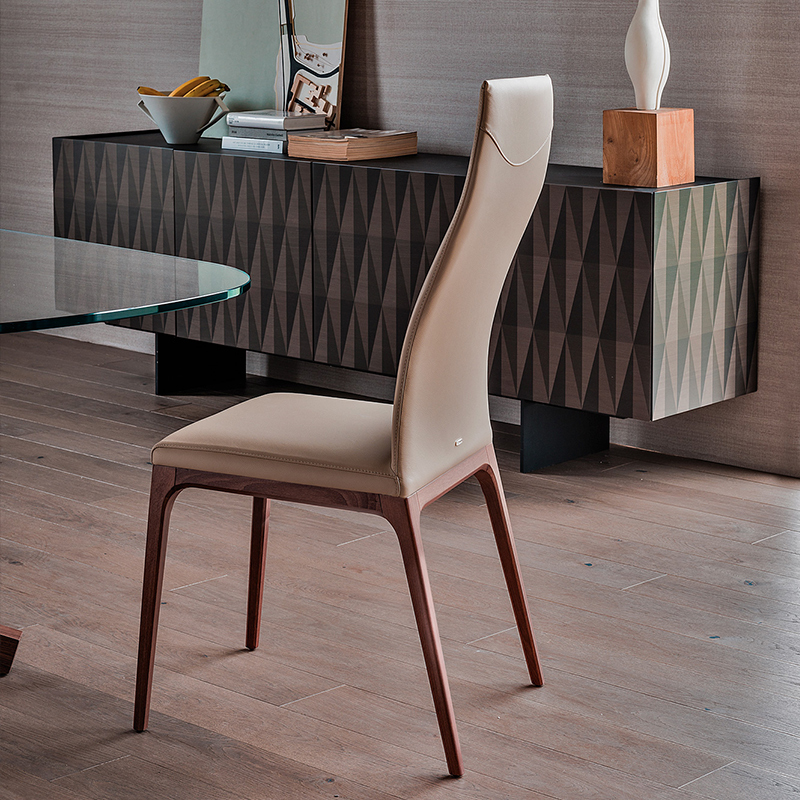 Domowe meble jadalnia krzesłanowoczesna skóra wysoka tylna krzesło luksusowe włoski