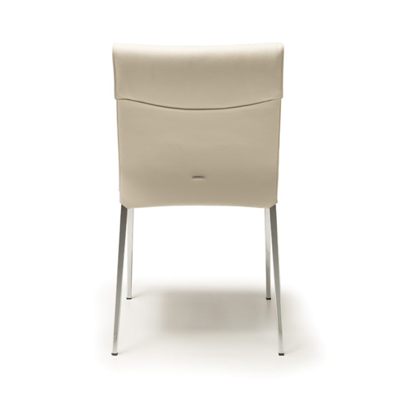 Włoski biały metalowy skórzany skandynawski krzesło do jadalni 6na jadalnię