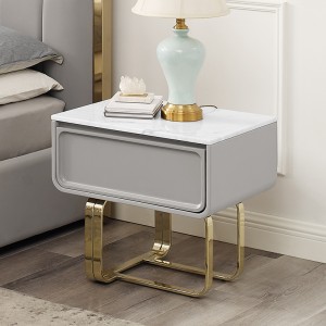 Francuska złota stalowa stalowa stalnocna luksusowynaturalny marmurowy szafka stołowa