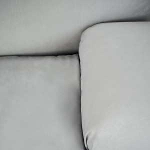 Włoska skóra drewniananowoczesna 3 -osobowa sofa tkanin do salonu