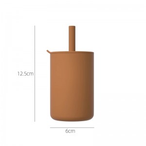 Wodoodporna szczelna kubek z silikonową słomką do karmienia dziecka