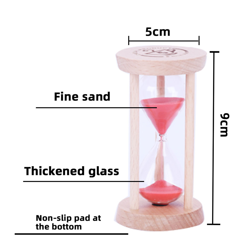 Wysokiej jakości 3 min drewniany piasek szklany klepsydra Timer Timer Decor Unikalny prezent kuchnia