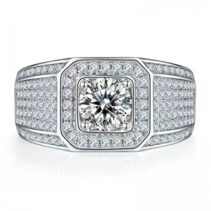 Zaangażowanie S925/18K/14k/10k z moissanite/prawdziwy diament dla człowieka