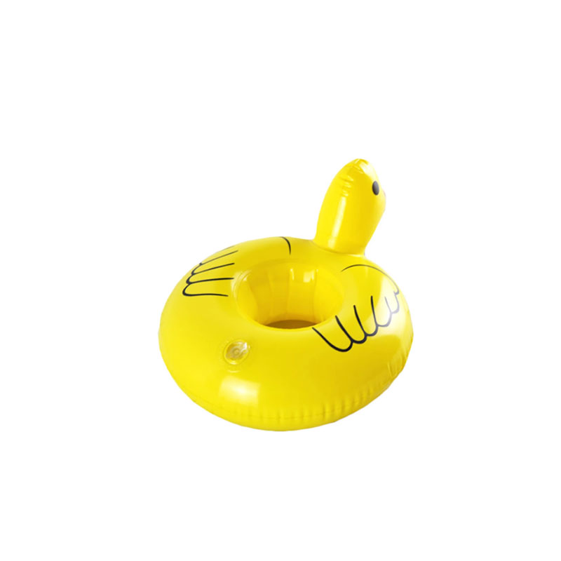Nadmuchiwany mini żółtynapój kaczek pływakównadmuchiwane kubek kaczki basenowej, przyjęcie przy basenienadmuchiwane pływakinapoje