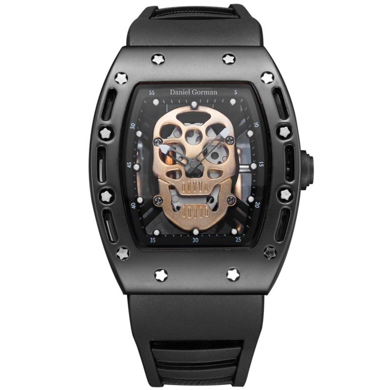 Fashion Skull Men's kwarc zegarek Daniel Gorman Go11 Creative Dial Watch dla mężczyzn zegarków Gold Life Waterproof Men's Watches Style Sports Style