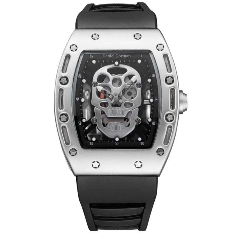 Fashion Skull Men's kwarc zegarek Daniel Gorman Go11 Creative Dial Watch dla mężczyzn zegarków Gold Life Waterproof Men's Watches Style Sports Style