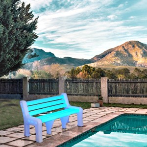 LED świecące ławki parkowena zewnątrz, plastikowy bateria PE, operowanana baterii, oranżeria, patio, trawnik lub siedzenie ogrodowe, mogąnosić 600 kg