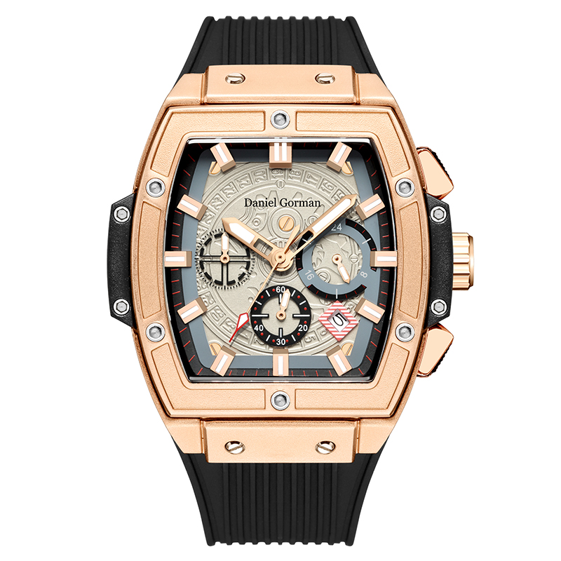 Daniel Gormango13 Brand Waterproof Watch Watch Men's Clock Fashion Sport Sports Unikalny kwarcowy zegarek luksusowy Square Men