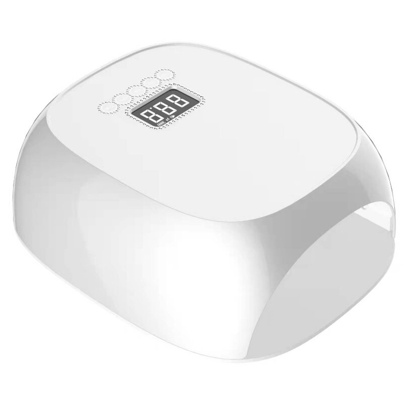 M&R 801PRO BEZPIECZEŃSTWA LAMPA LED LED, bezprzewodowa suszarka do paznokci, 72W doładowalne światło paznokci LED, przenośna lampa paznokciowa UV z 4 -licznikowym czujnikiem ustawień i wyświetlacz lcd zielony