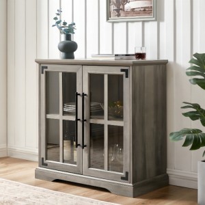 Klientka kuchenna do jadalni Krepersyjna szafka do magazynowania bufetu, 32 -calowa, 2 drzwi podwójna półka, współczesny styl